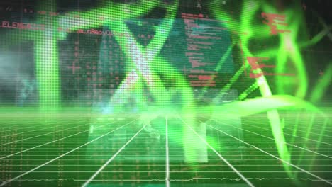 este video es un video generado digitalmente de una forma parpadeante contra un fondo verde.