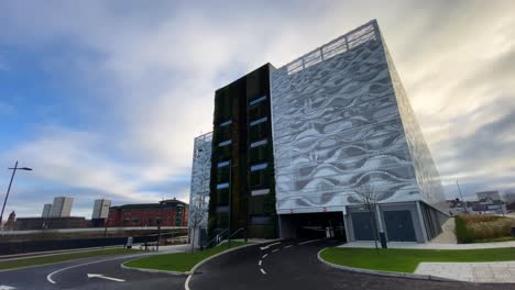 Modern-multi-storey-carpark-with-green-living-plant-wall-on-the-side