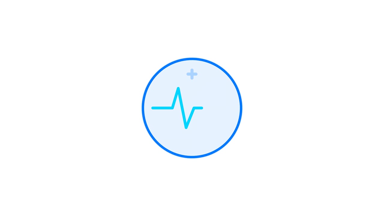 Icona animata della linea EKG del battito cardiaco