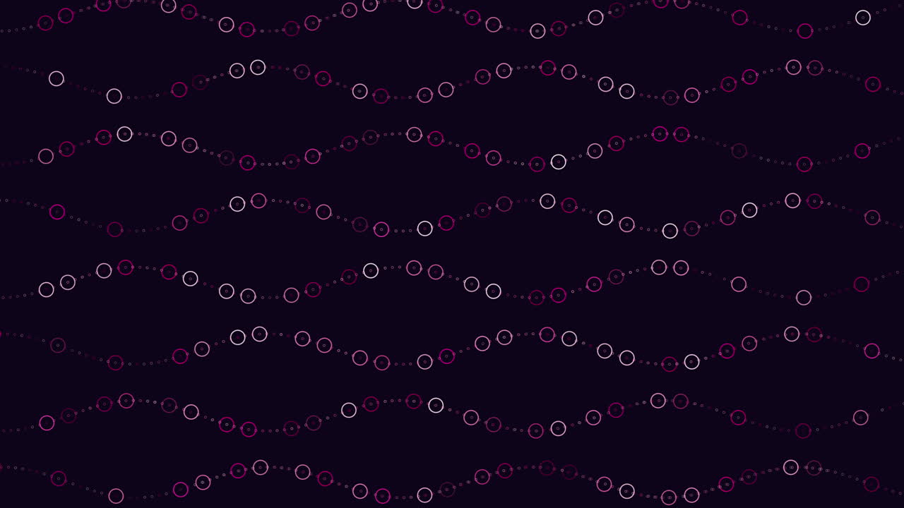 Symmetrical wave pattern green and white lines on black background