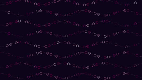symmetrical wave pattern green and white lines on black background