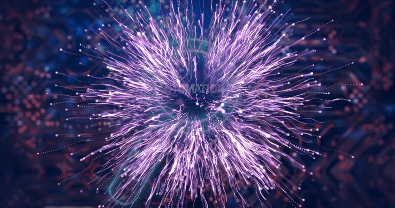 Magnifying glass and data processing animation over circuit board background