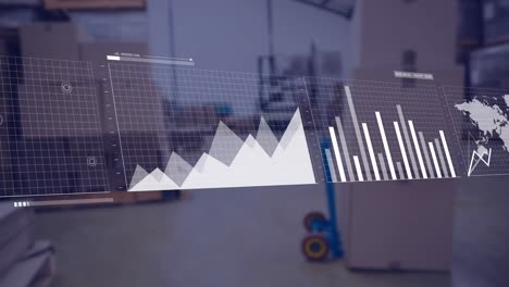 Animación-Del-Procesamiento-De-Datos-Financieros-Con-Estadísticas-Sobre-Almacén