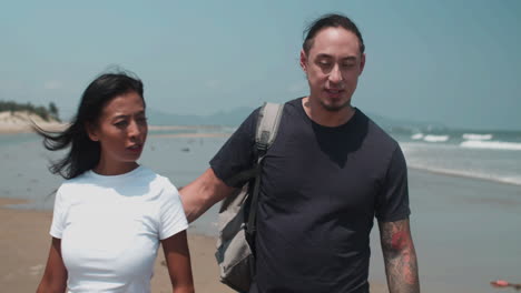 couple walking on the beach