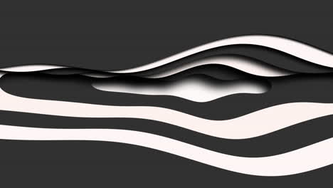 patrón de ondas de corte de papel blanco y negro de plástico abstracto