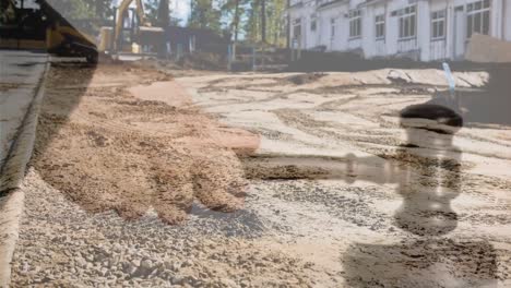 Digital-animation-of-excavator-at-construction-site-4k