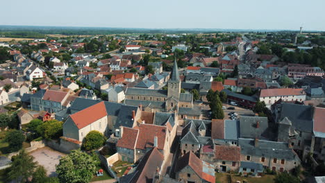 aerial view of a french village