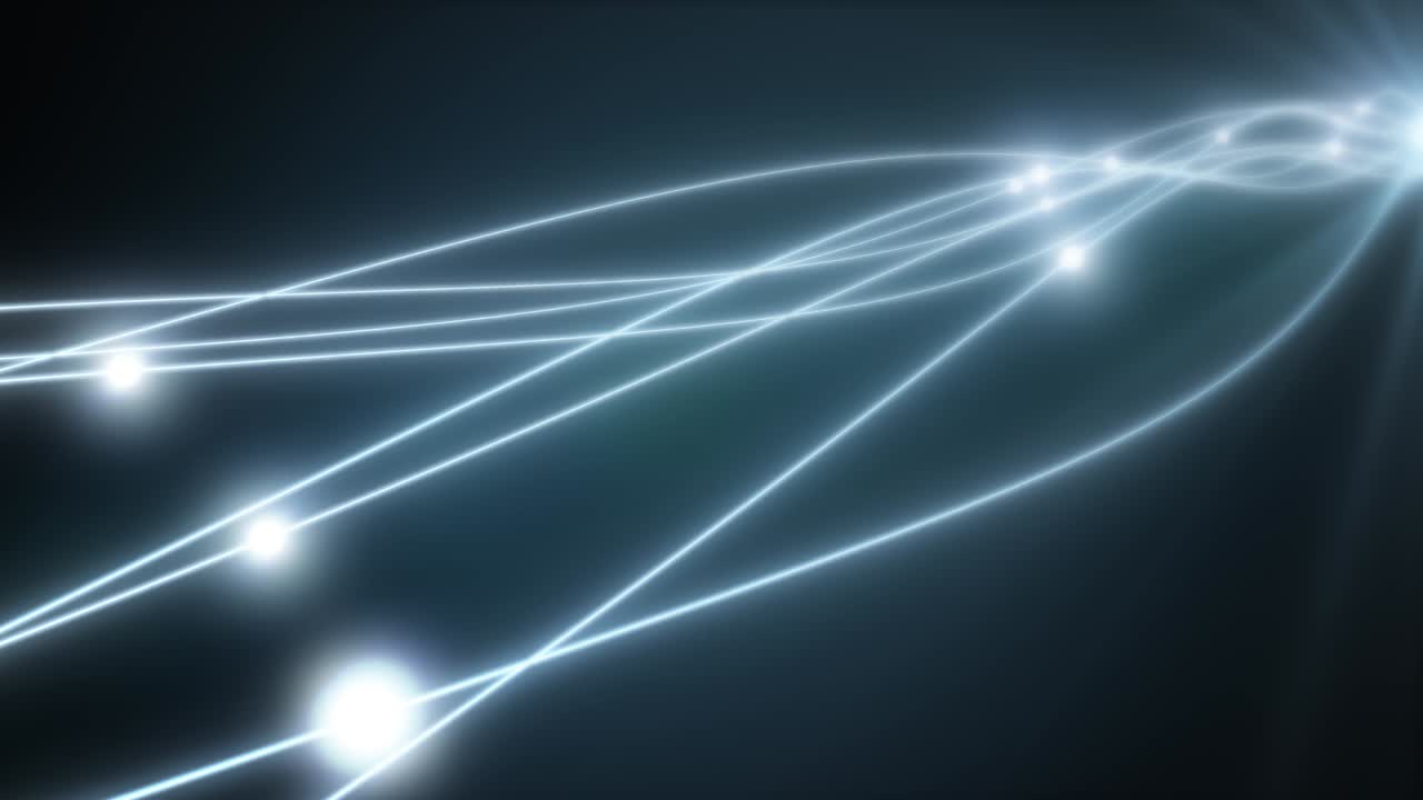 Internet Signal Transmission Over Fiber Optic Cable Wire Concept - 4K Seamless Loop Motion Background Animation