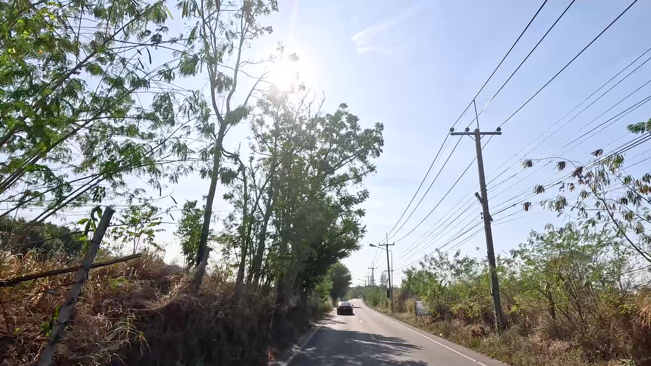 태국 부리 (chonburi) 에서 평화로운 도로 여행