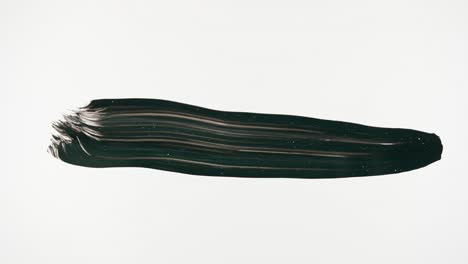 black paint stroke on white background