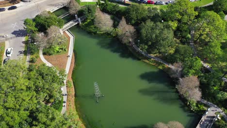 vista panorámica aérea del parque de la ciudad en nueva orleans