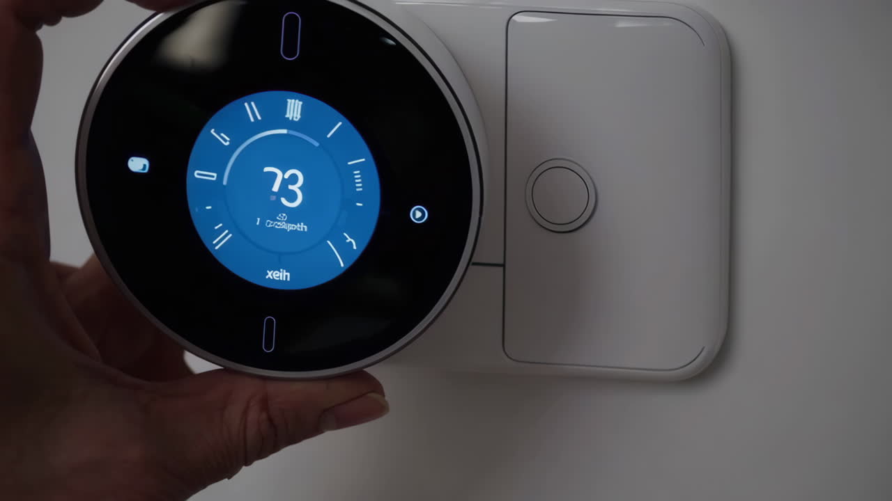 Modern Smart Home Living Room with Smart Devices