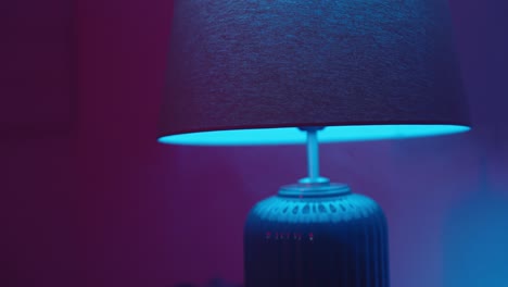 moody lamp wiht blue glow and fog effect