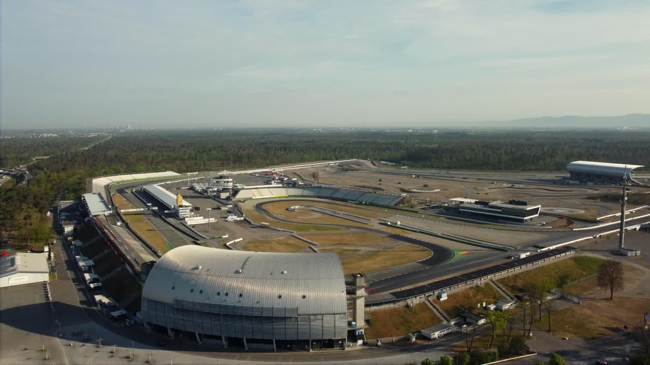 Aerial View of a Race Track