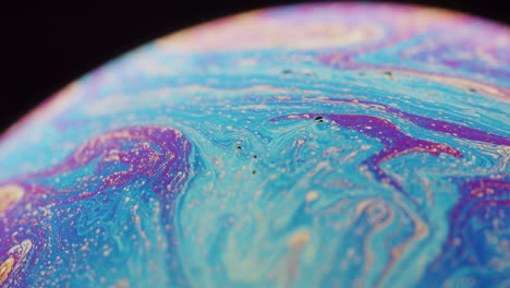 extreme close up of a beautiful rainbow colored sphere