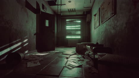 abandoned hospital hallway