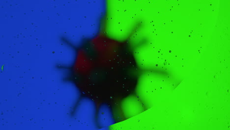 microorganismo covid-19 expandiéndose y creciendo en humanos, concepto de coronavirus