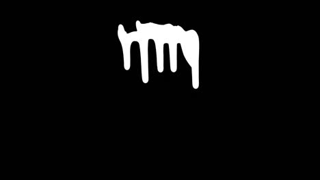 white ink dripping over black screen background