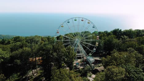 ferris wheel overlooking the ocean