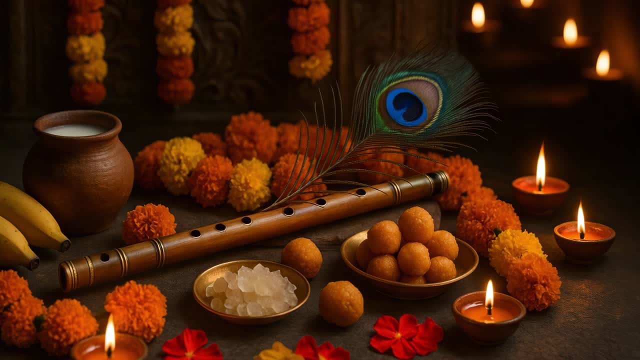 Traditional Indian Festive Offering Arrangement