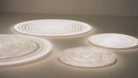 modern circular wall lights with layered design