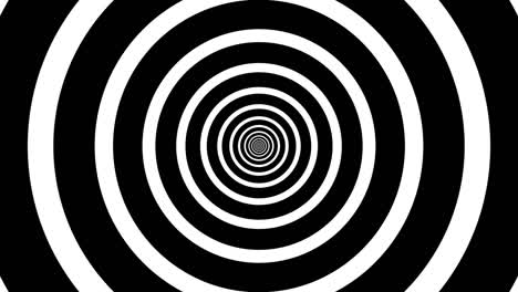 hypnotic black and white background. geometric shapes. abstract , seamless loop animation of circles, stripes. hypnotic image visualization. optical illusion