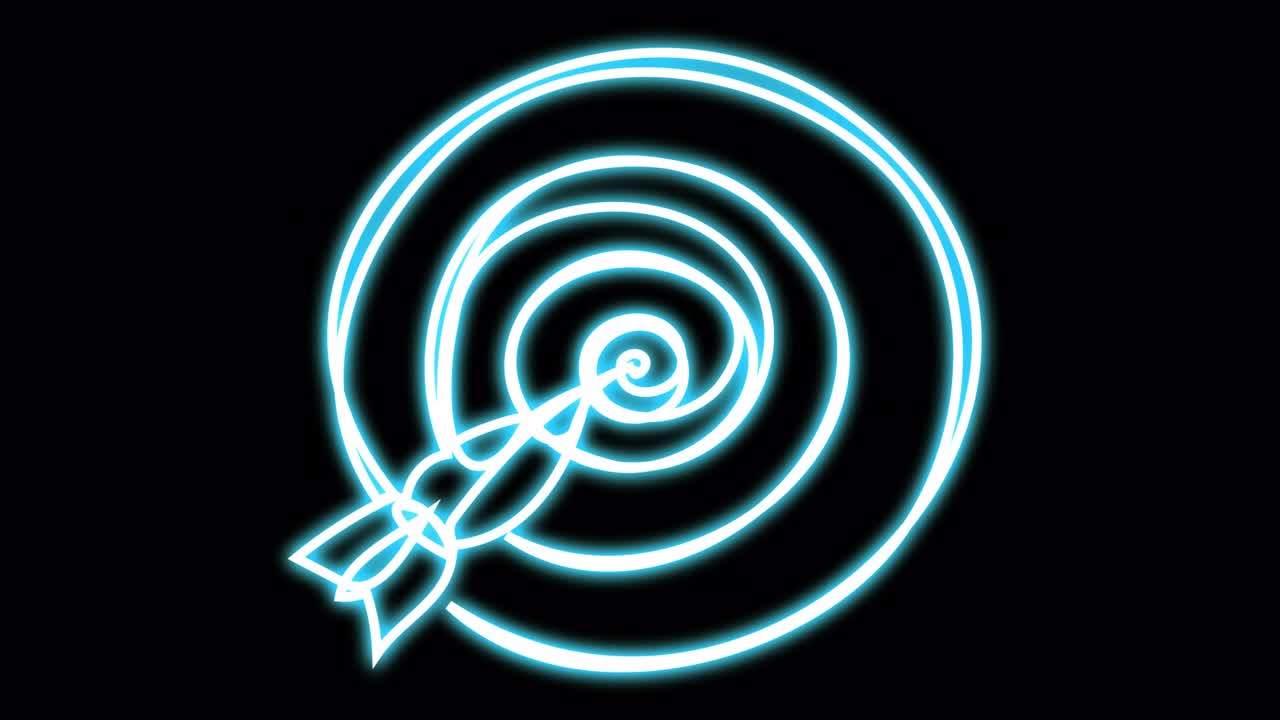 dardos de neón con un dardo