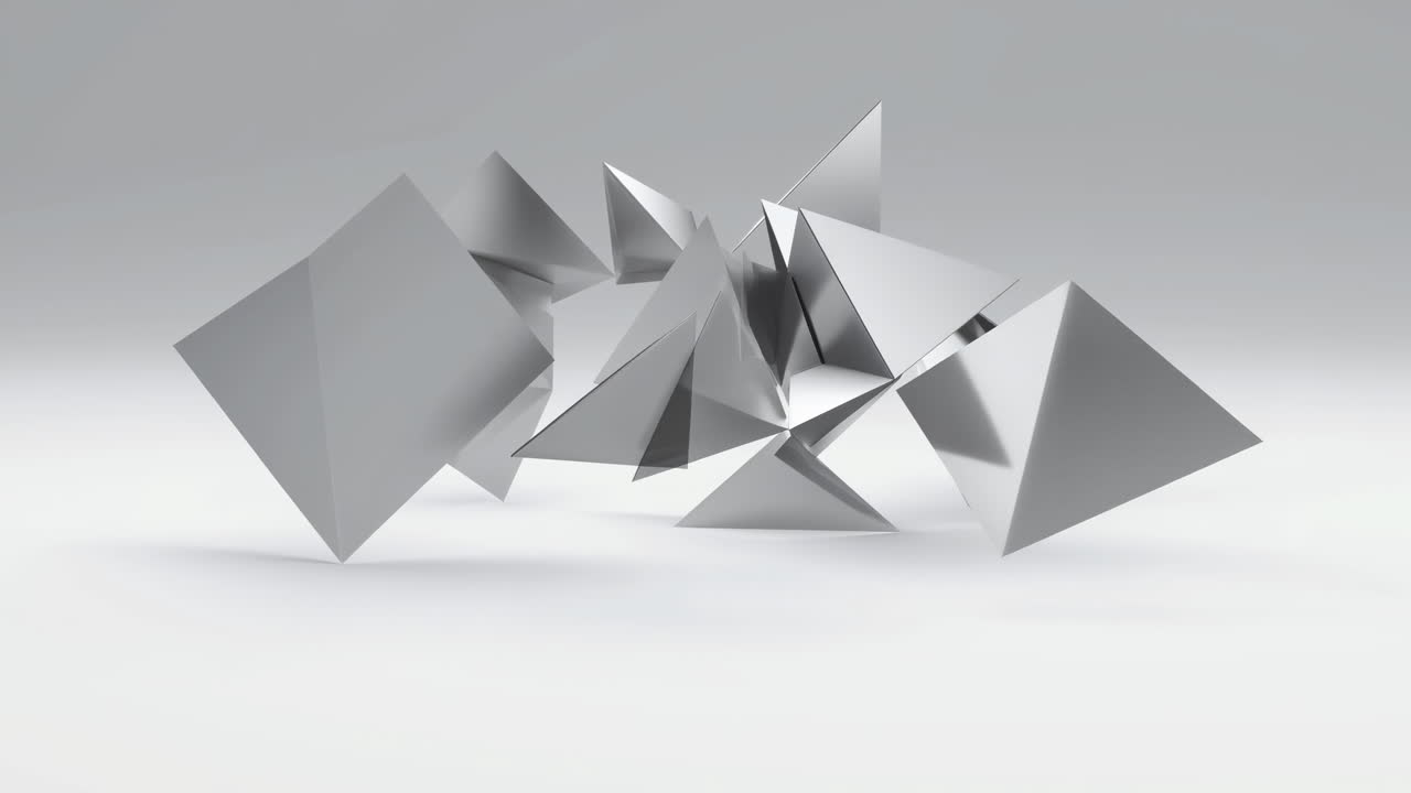 Abstract Geometric Shapes in 3D Rendering
