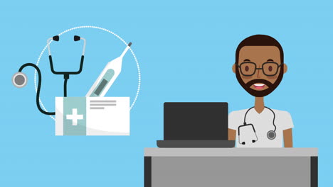 professional doctor medical character animation