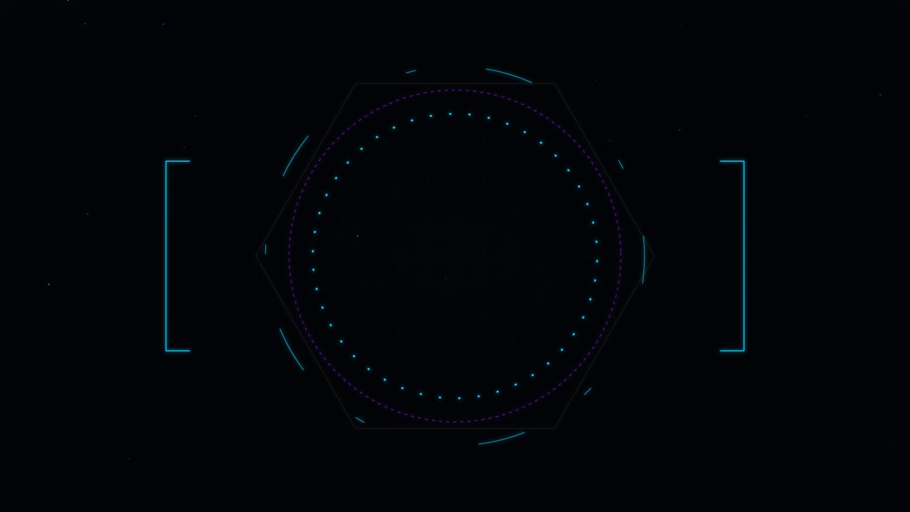 Futuristic Digital Hexagon Interface Overlay
