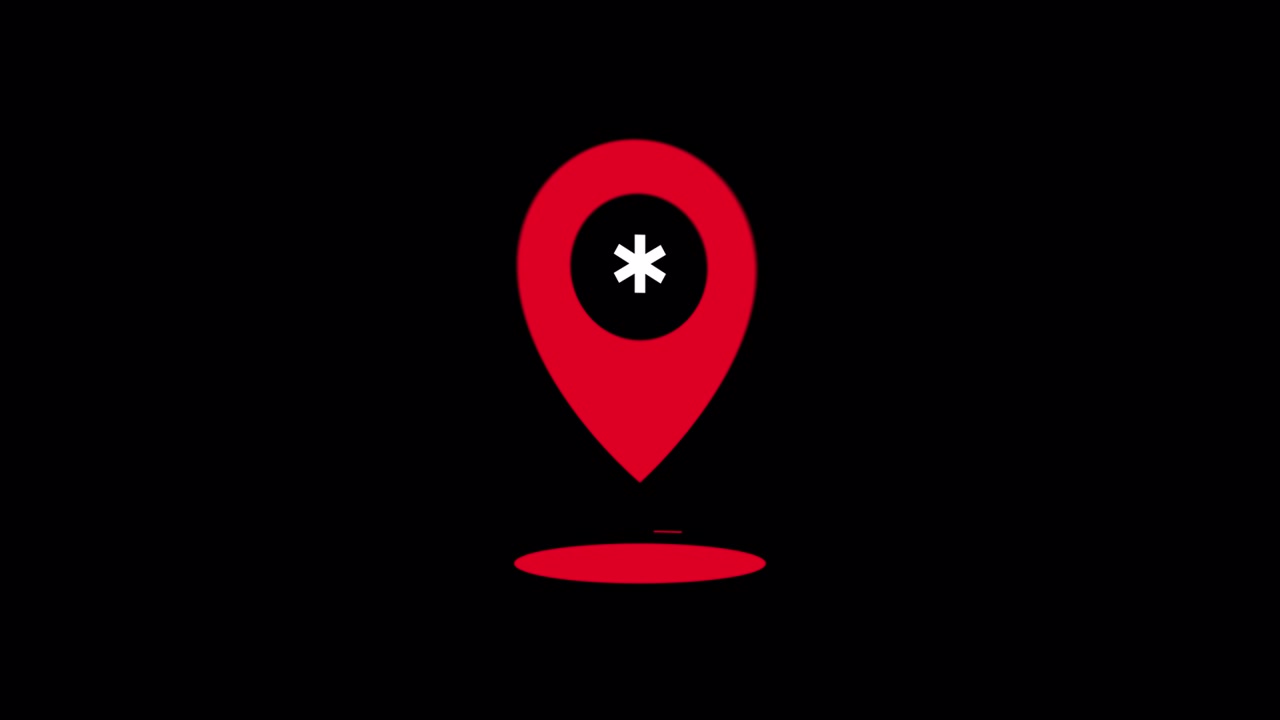 Animated Emergency Location Pin