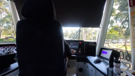 tram driver's cab view