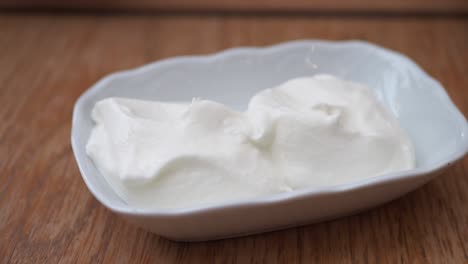 creamy white yogurt in a bowl