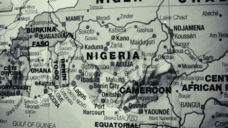map of west and central africa showing countries and major cities