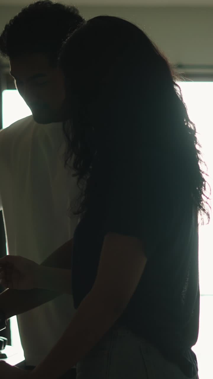 Couple in a shared moment