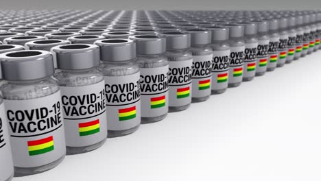 botellas de vacuna contra la covid-19 en bolivia