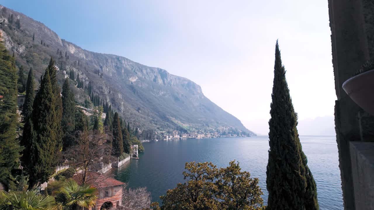 Varenna coastline in Lake Como, Italy