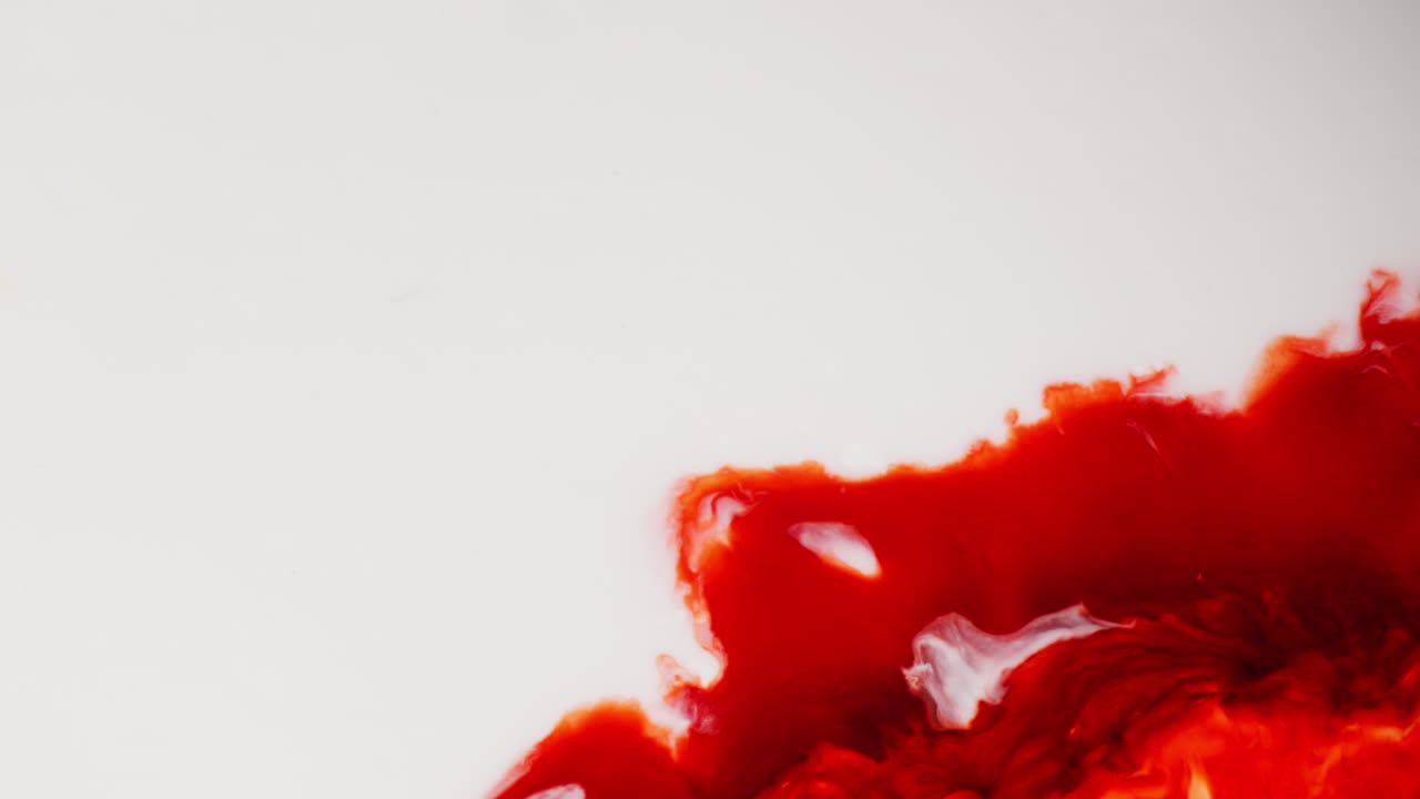 Red Ink Splatter Compositing Abstract Slow Motion