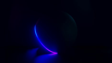 animación en bucle de 4k de colores de neón brillantes esfera de luz, espectáculo de láser