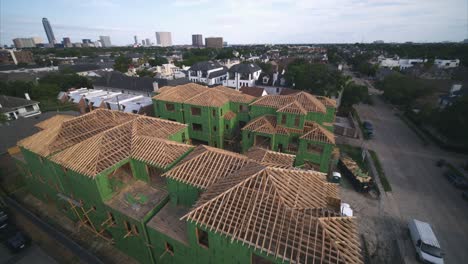 expansive drone view of new neighborhood construction