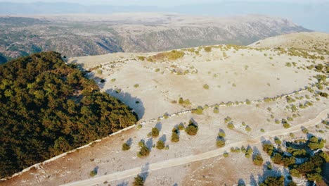 rocky mountain opening in croatian island krk - 4k inspire 2 drone