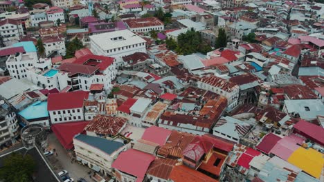 Vista-Aérea-De-La-Isla-De-Zanzíbar-En-Tanzania