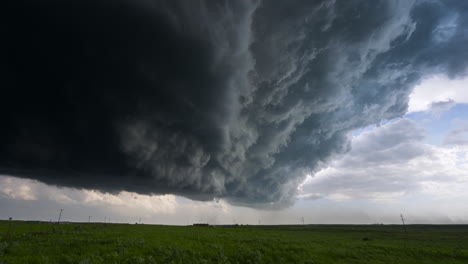powerful storm moves overhead amazing textures colours and contrast in fast moving clouds