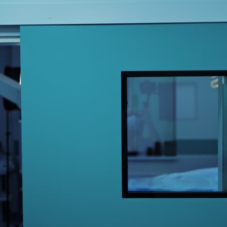 medical operation in neurosurgery room. modern clinic with innovative equipment