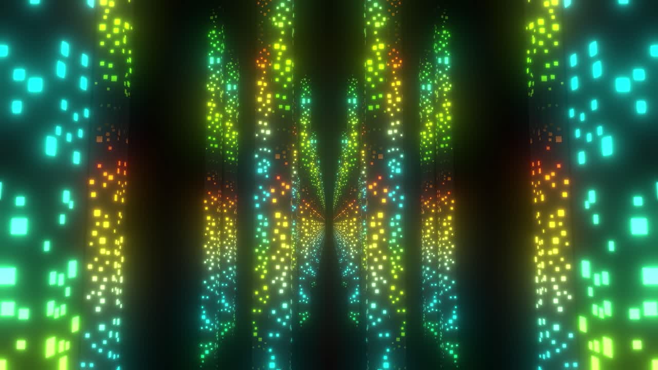 Abstract Neon Tunnel Visuals