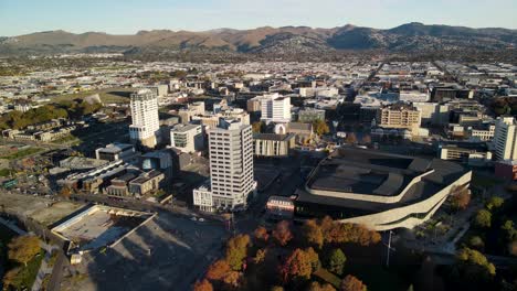 birds eye view of christchurch central, new zealand cityscape