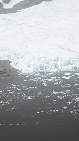 aerial view of a glacier