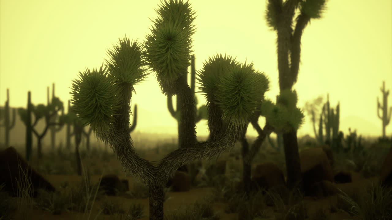 조슈아 나무 사막 풍경