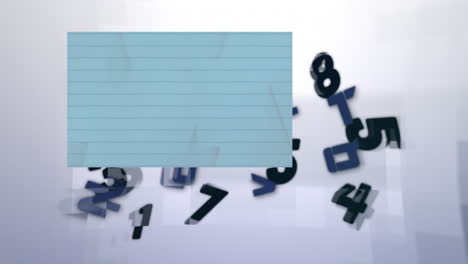 animación del texto de regreso a la escuela sobre letras y números