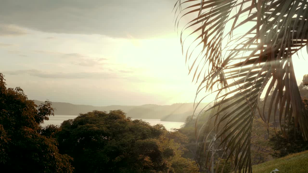 el establecimiento de la toma de un paraíso tropical